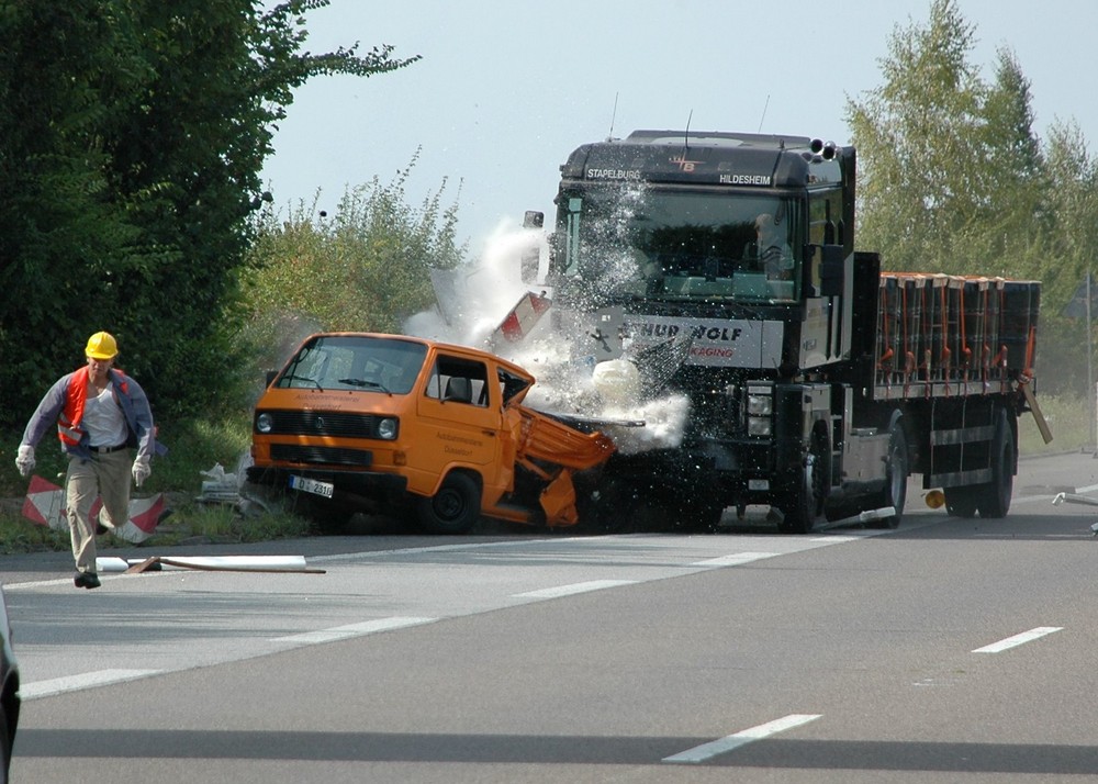 Crash auf der Autobahn