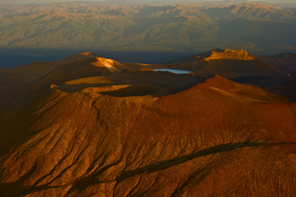 Crater Lake near Mt-Ngauruhoe in Sunset