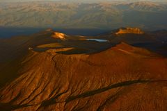 Crater Lake near Mt-Ngauruhoe in Sunset