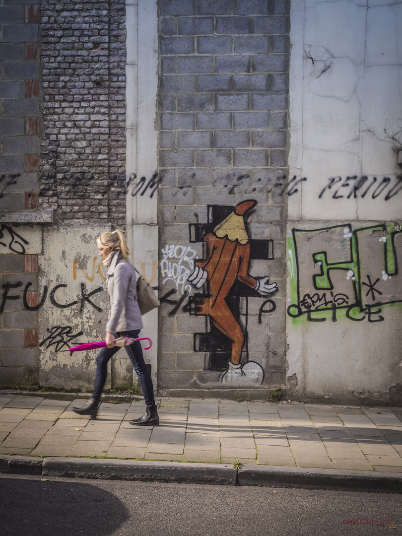 Crayon sur le mur