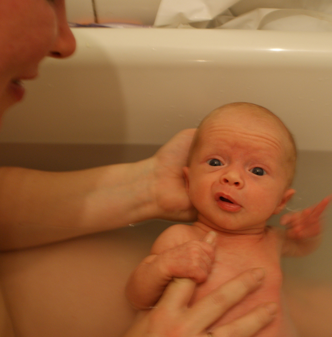 Crazy face beim baden