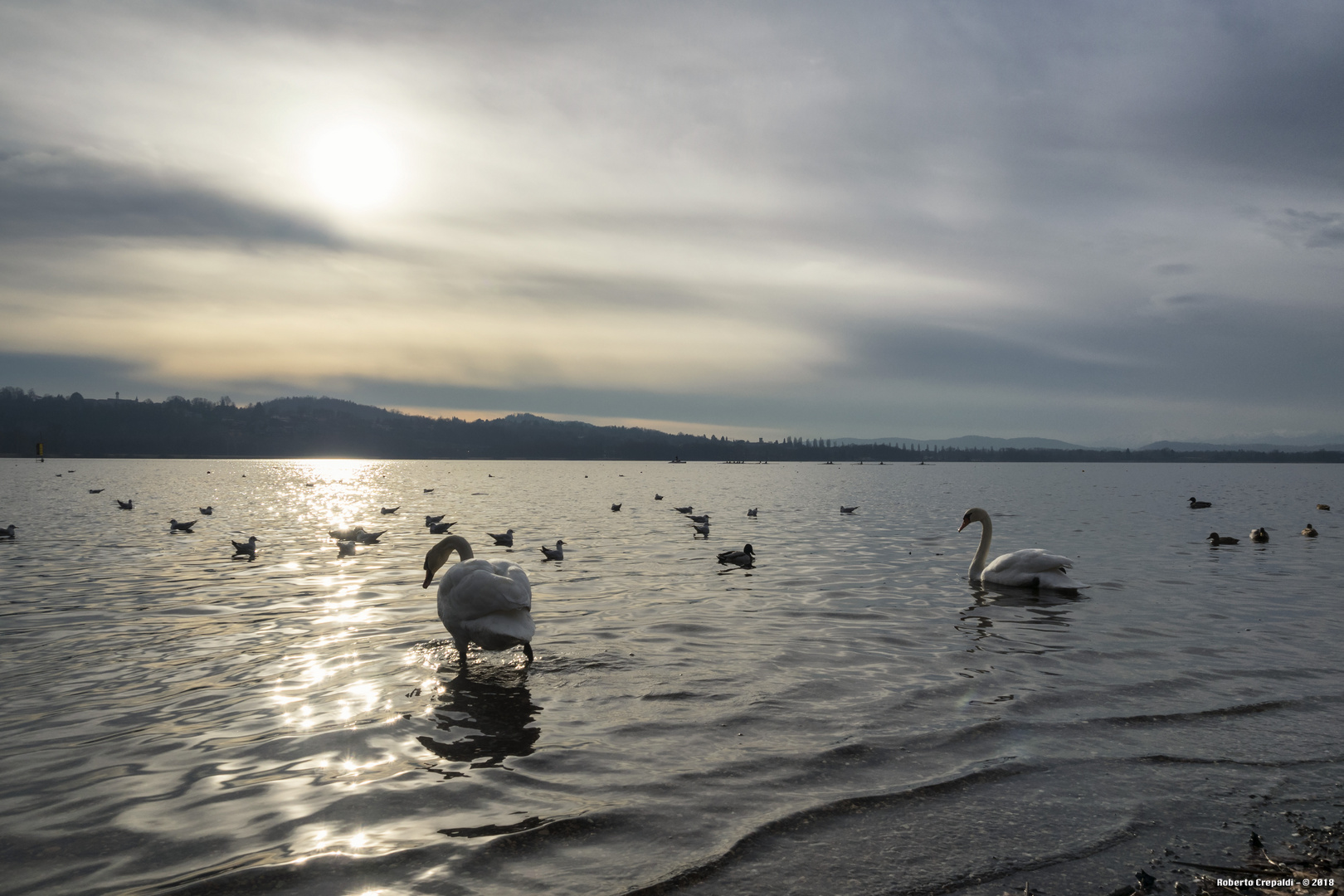 Crepuscolo, lago di Varese