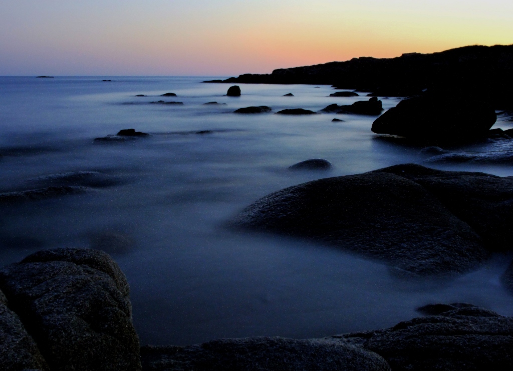 crépuscule au port Coubart ( Courégant )