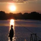 Crépuscule au port d'Etel (Bretagne)