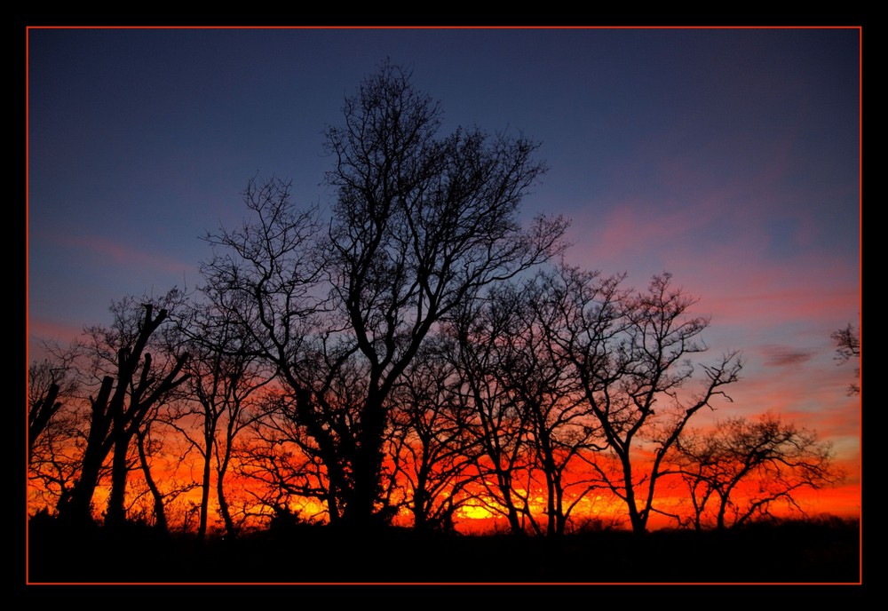 Crepuscule de printemps dans le Luberon