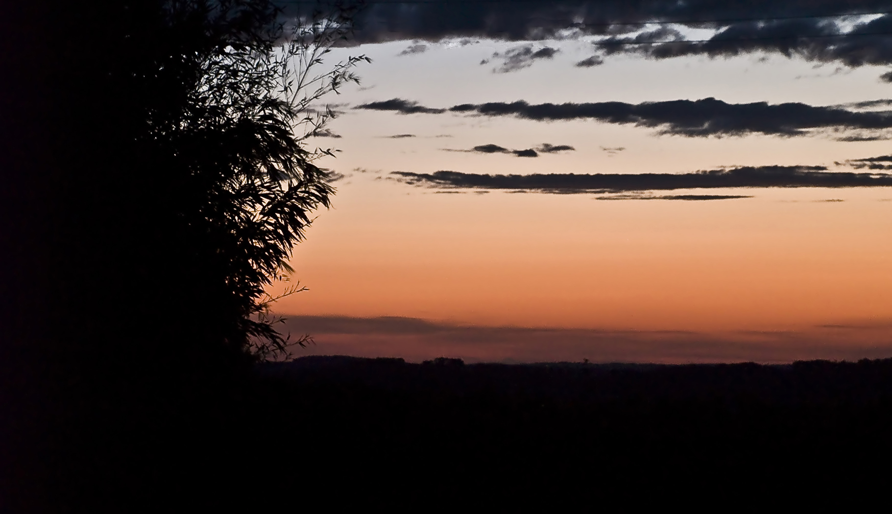 Crépuscule en face de chez moi