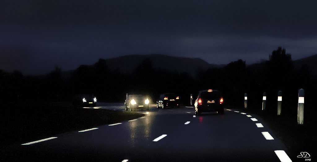 Crépuscule sous la pluie