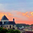 Crépuscule sur la cathédrale de Dax