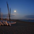 Crépuscule sur la plage de La Turballe