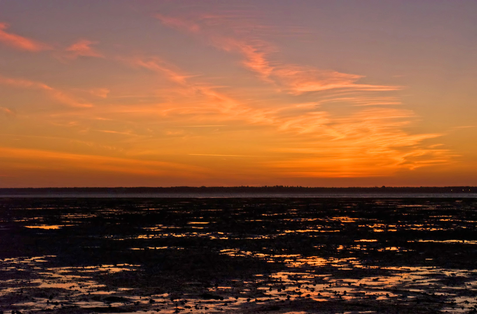 Crépuscule sur la plage de Ronce-les-Bains  --  Abenddämmerung am Strand von Ronce-les-Bains