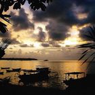 crépuscule sur la plage de Sanur