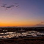 Crépuscule sur l’estran du bassin de Marennes-Oléron