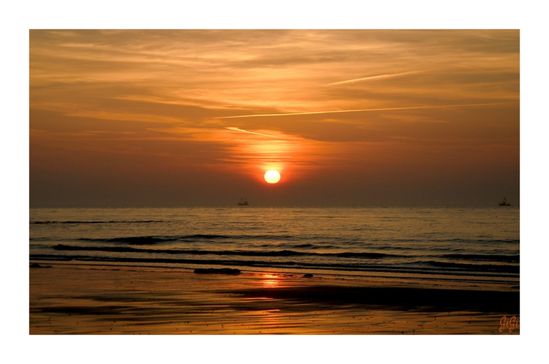 Crépuscule sur Middelkerke (Belgique)