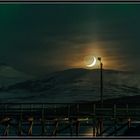 ~ crescent moon above mountain top ~