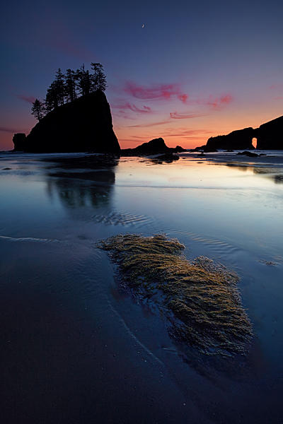 Crescent moon over La Push