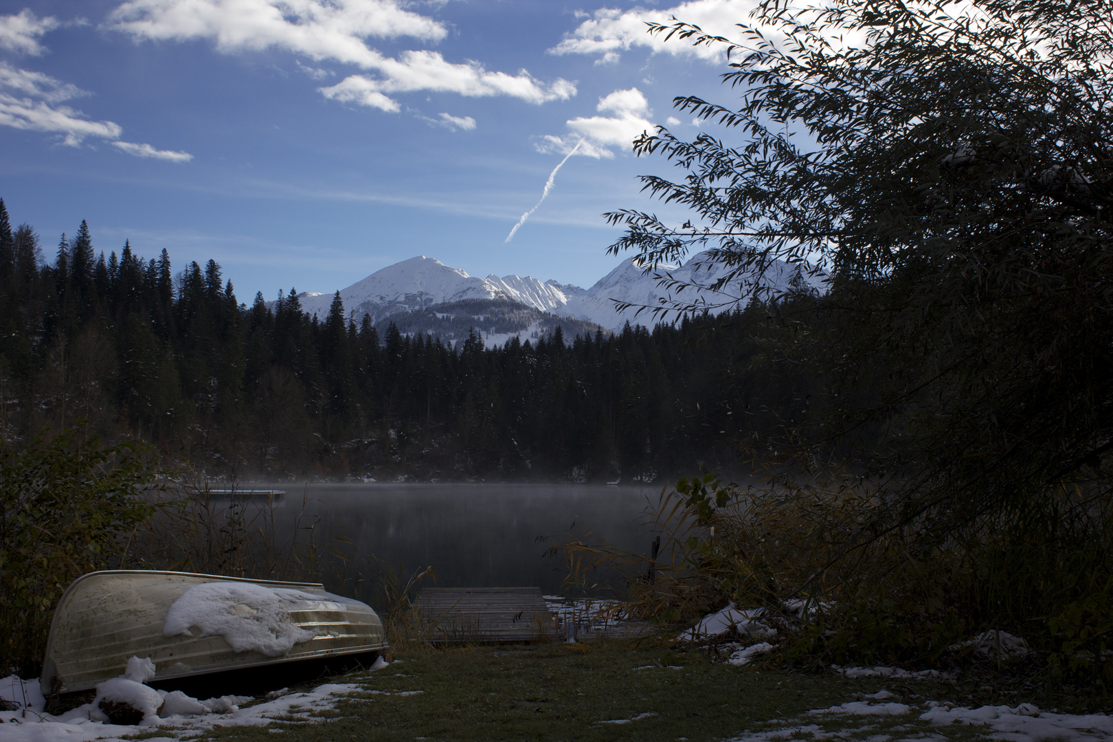 Crestasee im Herbst