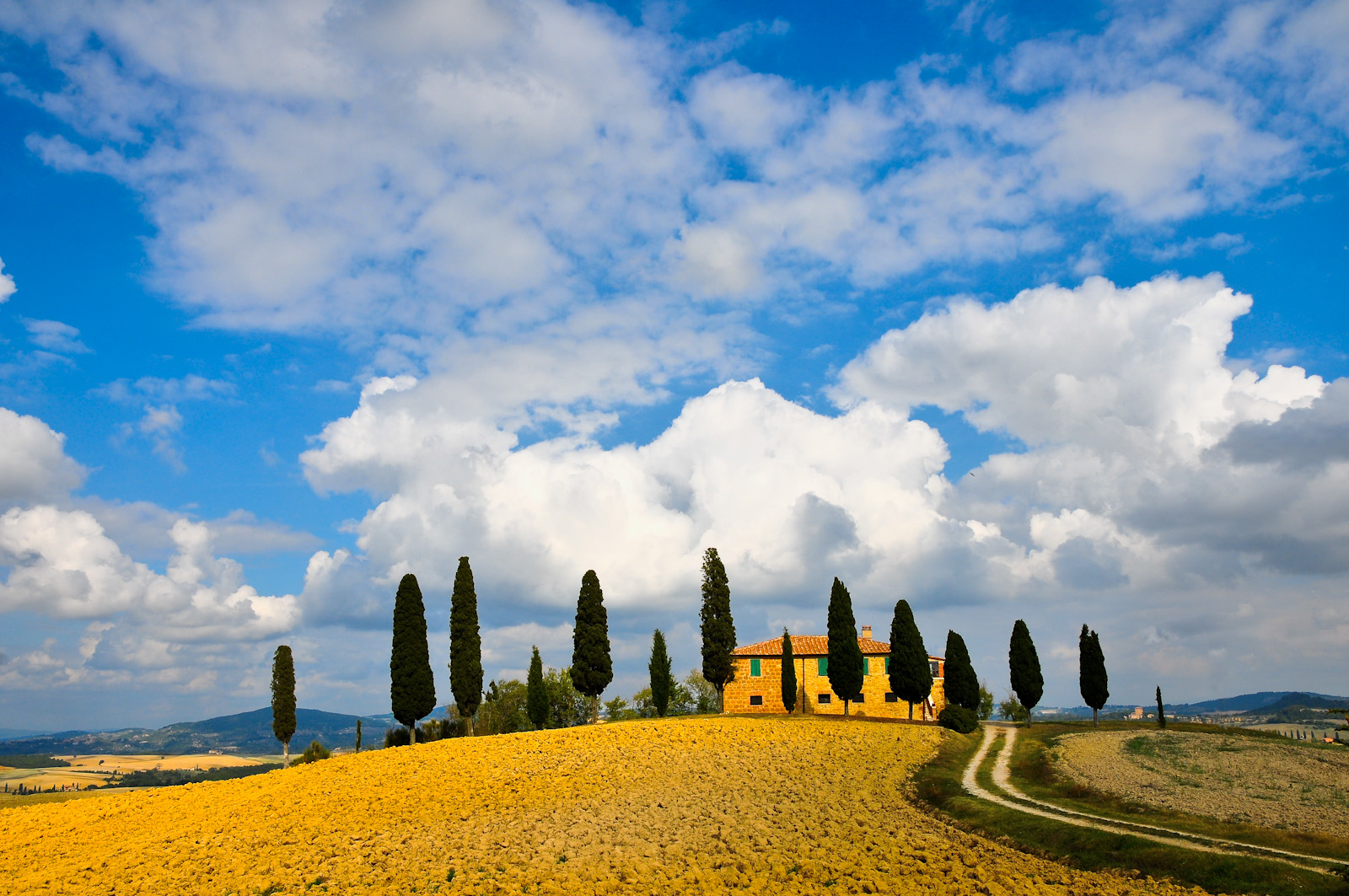 Crete bei Pienza im Herbst