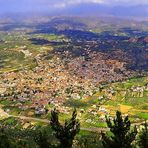 Crete: The Village Arhanes viewed from the Mountain Yuhta/ Der Dorf Arhanes gesehen vom Berge Yuhta