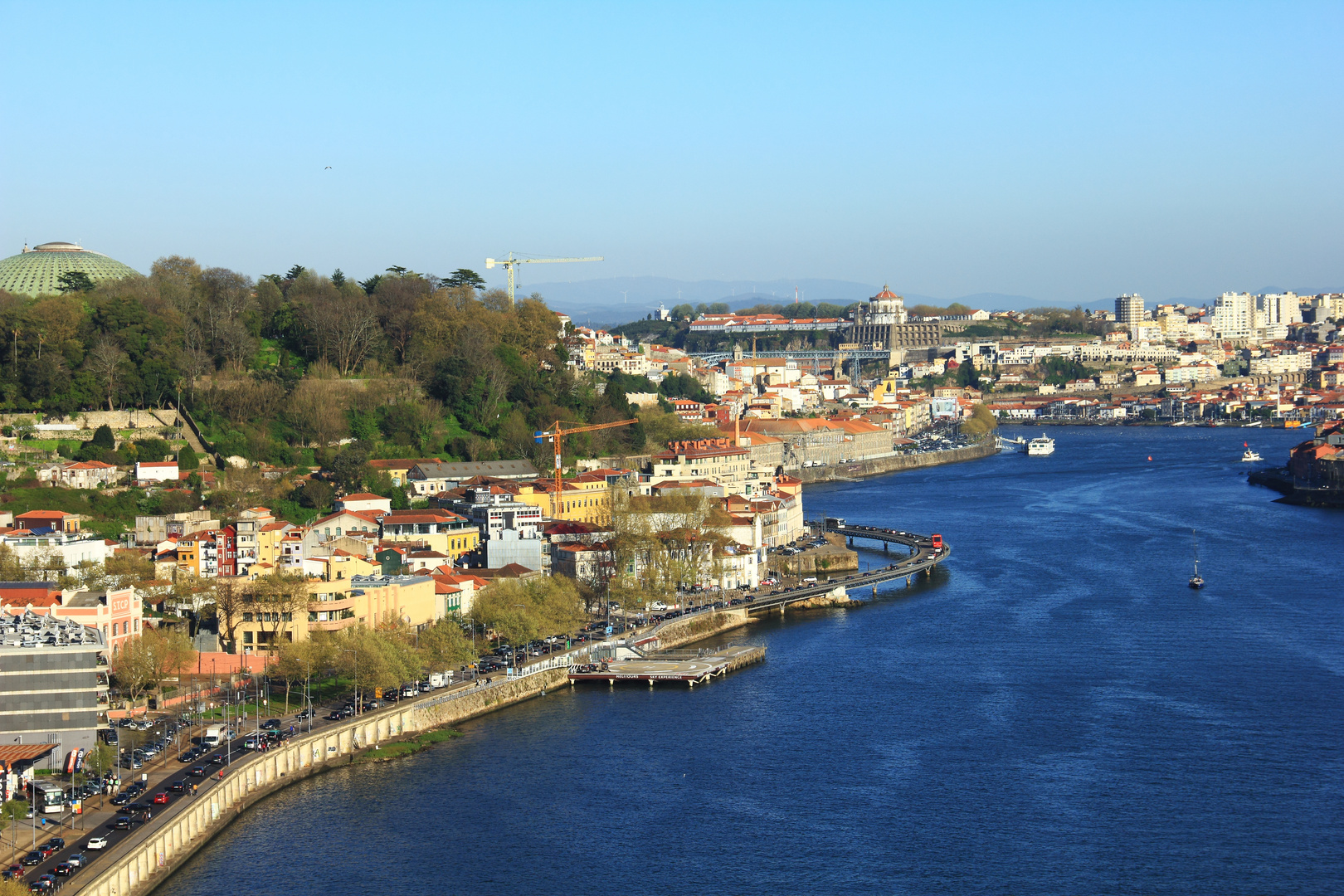 Cristal Palace & Douro River in Oporto city