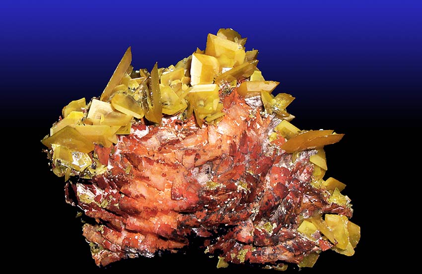 Cristalli di Wulfenite- Marocco-- Molibdato di piombo