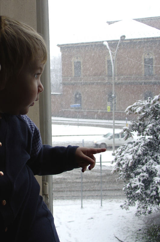 Cristina vede la neve per la prima volta