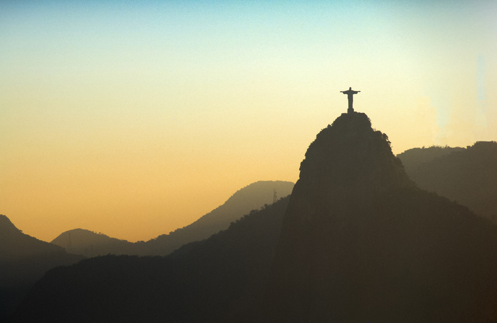 Cristo Redentor im Abendlicht