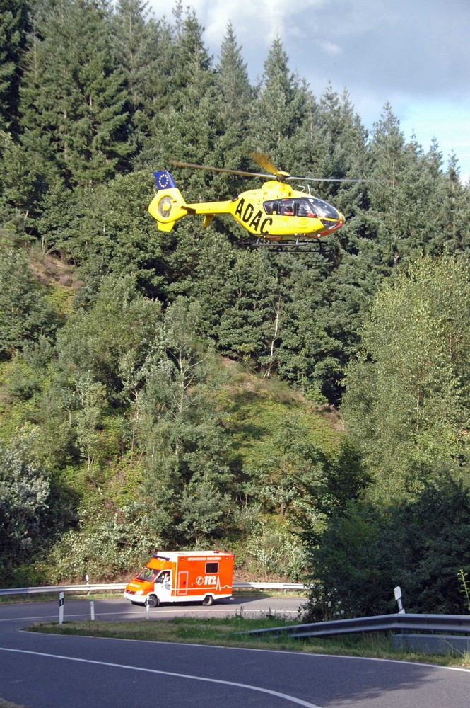 Cristoph europa 1 im einsatz auf der Panoramastrasse in Vossennack