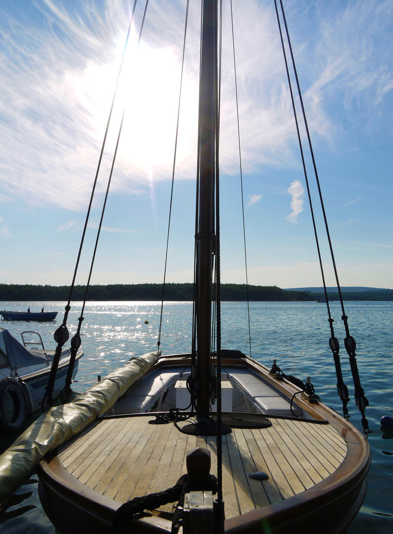 Croatia, Krk, Malinska Marina, sailing boat