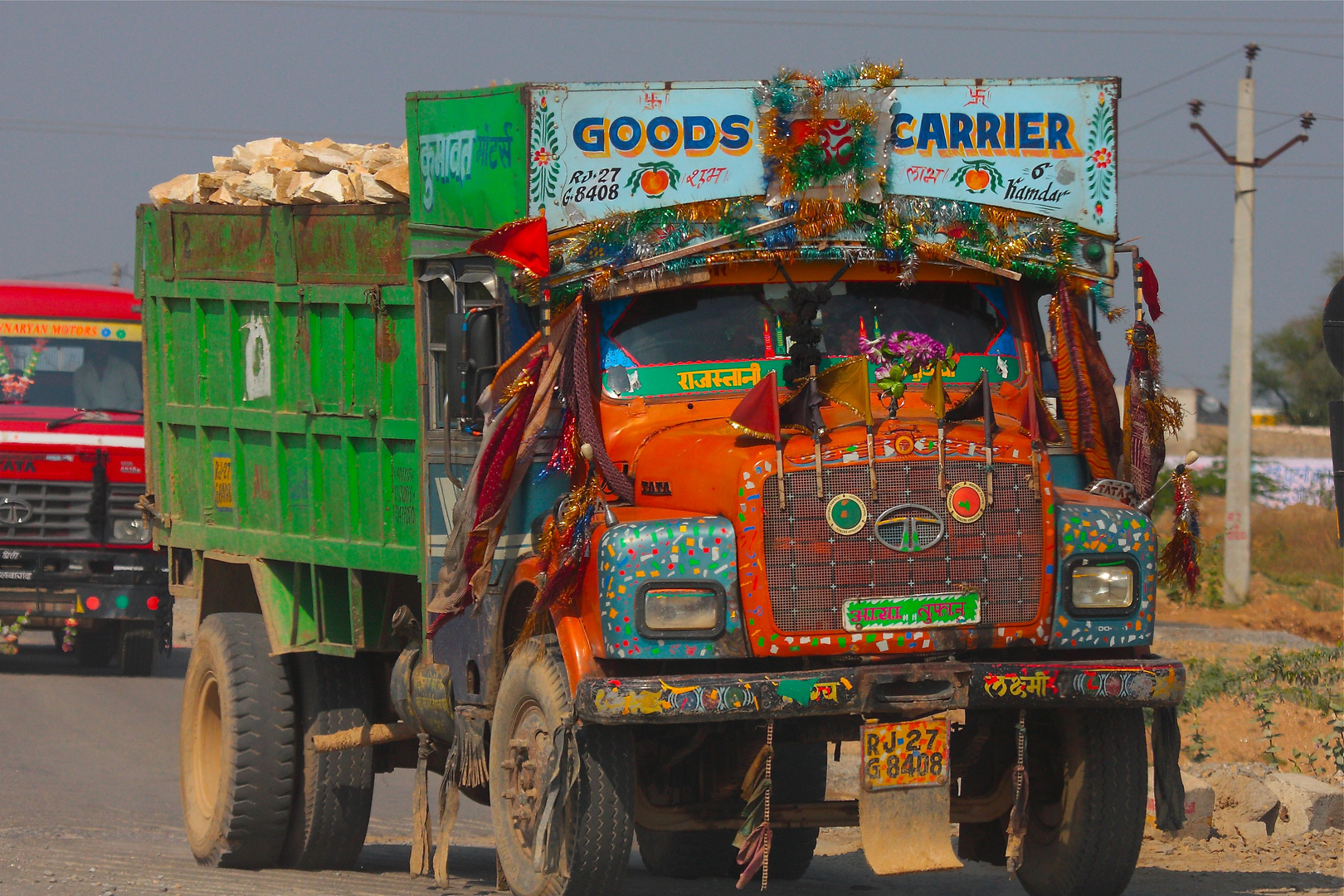 Croisement sur les routes du Rajasthan.