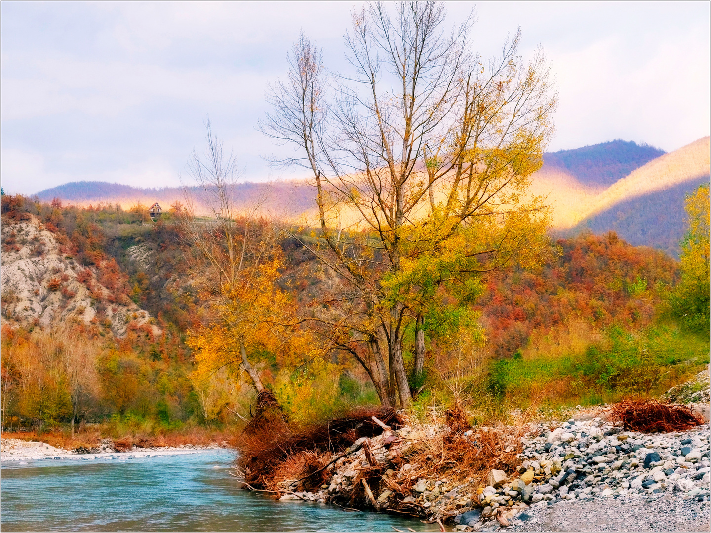 Cromie autunnali - fiume Trebbia