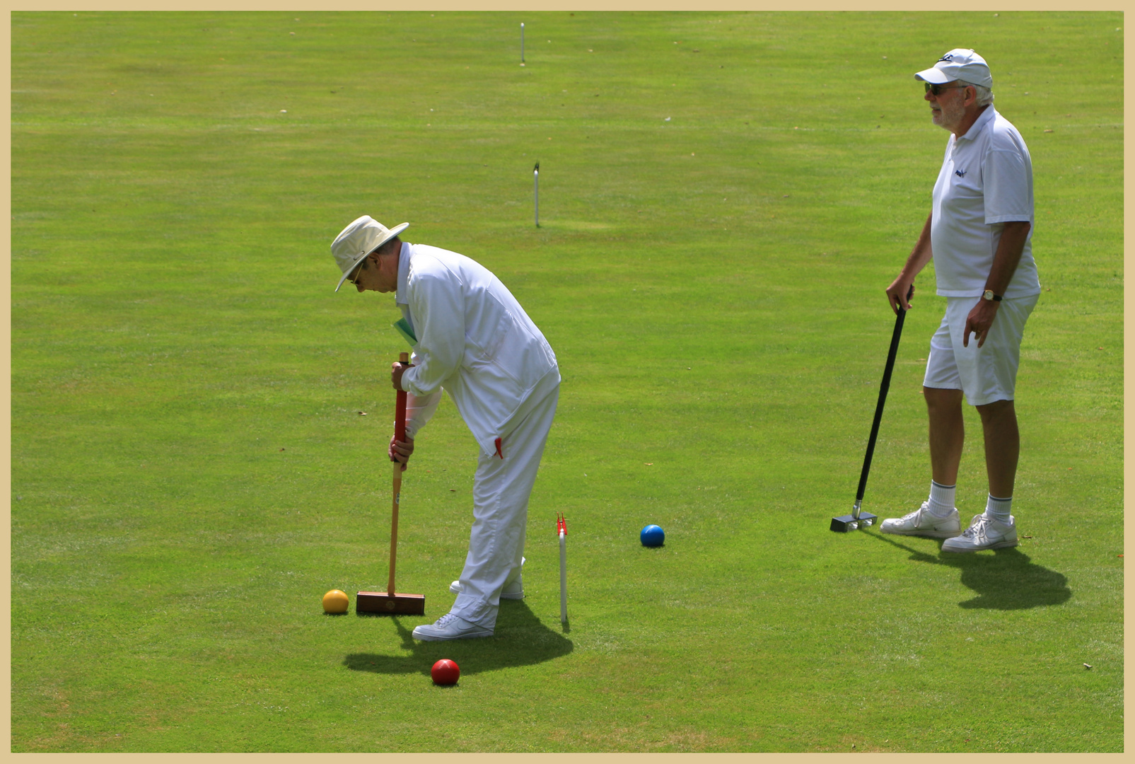 croquet players at belsay