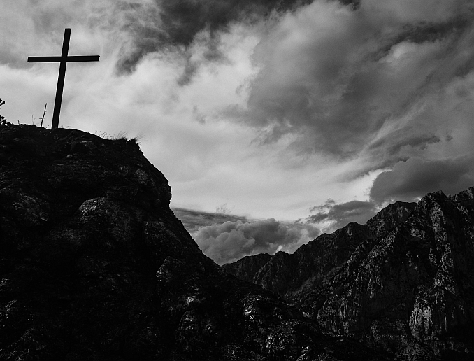 Cross in Albanian alps