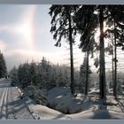 Crosscountryskiing beneath The Rainbow