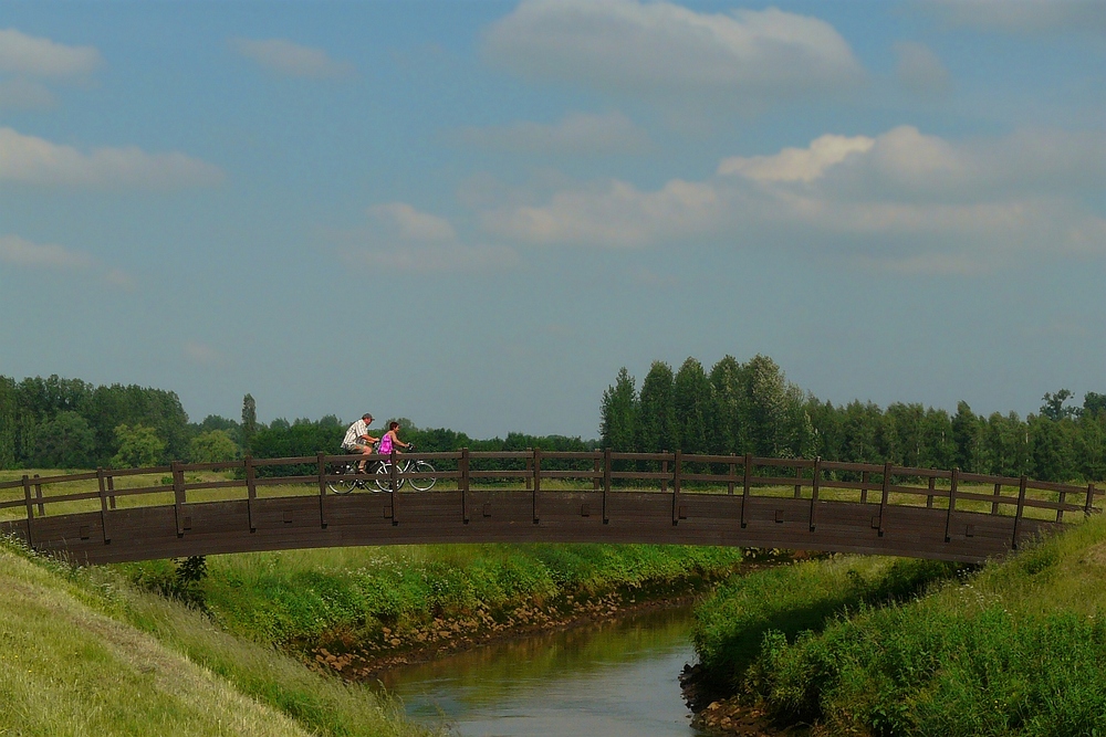 Crossing the bridge