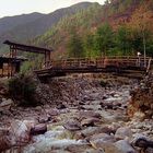 Crossing the Paro Chu river to the Jomolhari base camp