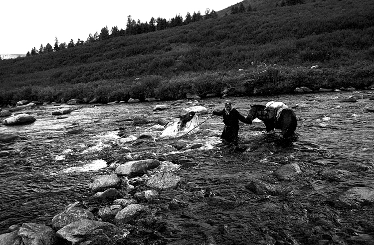 crossing the river...