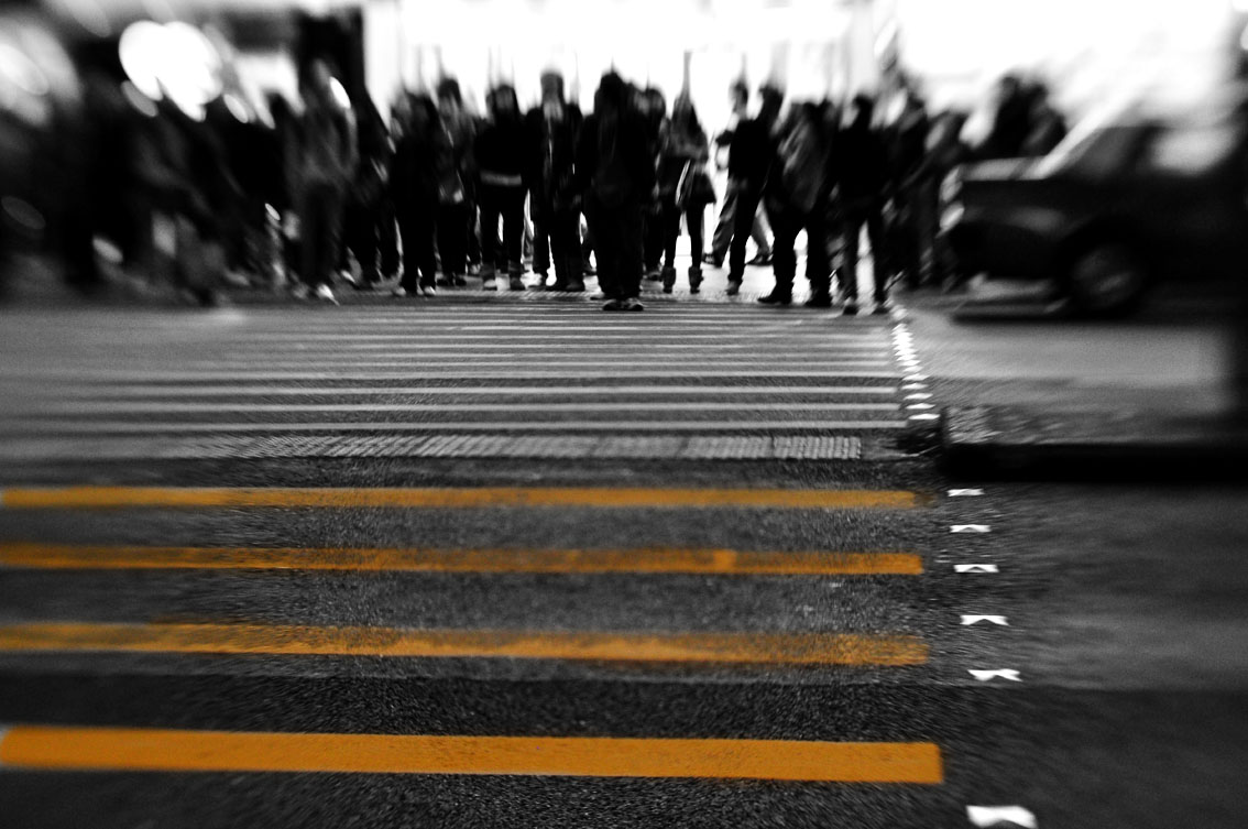 Crosswalk in Kowloon / Hong Kong