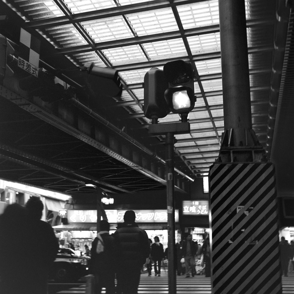 Crosswalk under the overpass