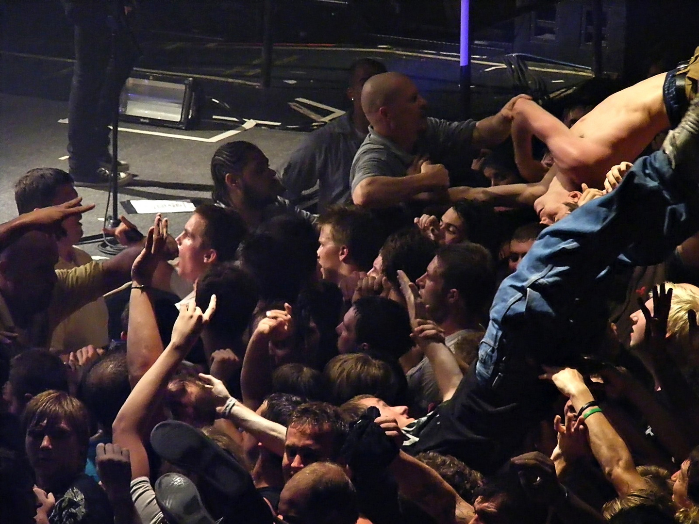 crowd surfers at BFMV show