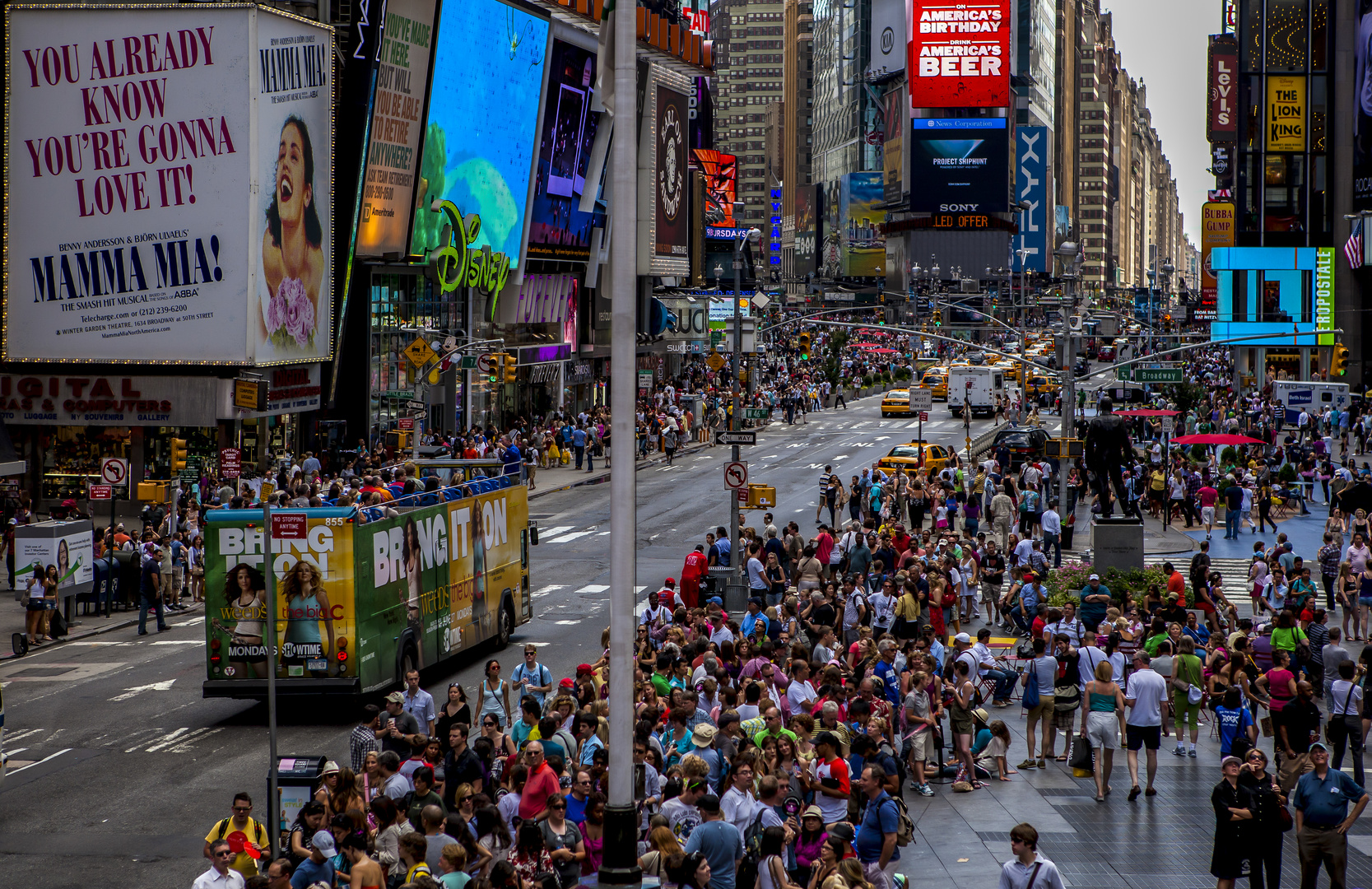 crowded Times Square