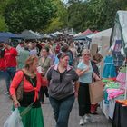 Crowded visitor line at the Salamanca Market