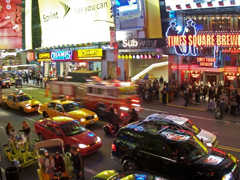 Crowds on Times Square