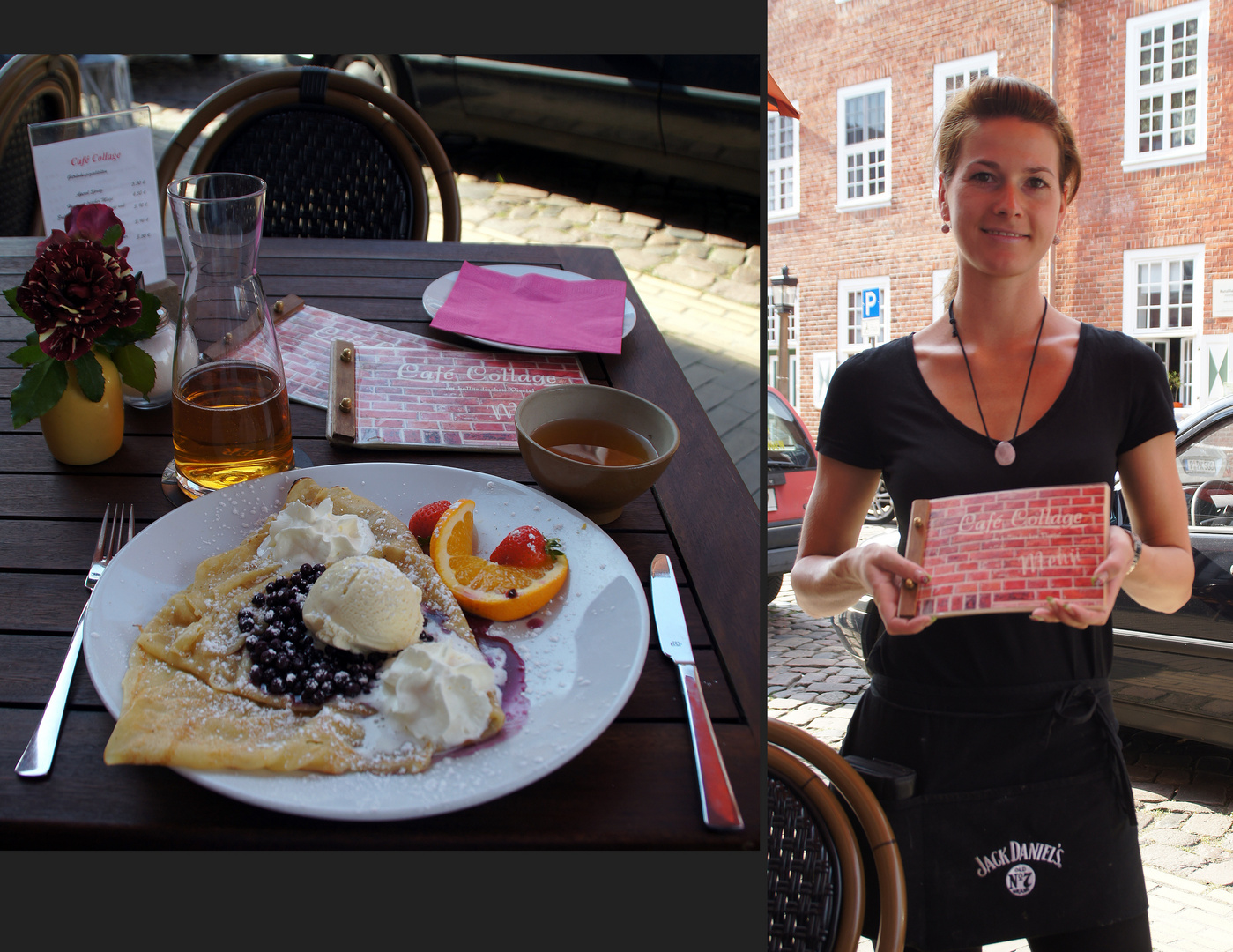 Crêpes und Cidre im Café Collage