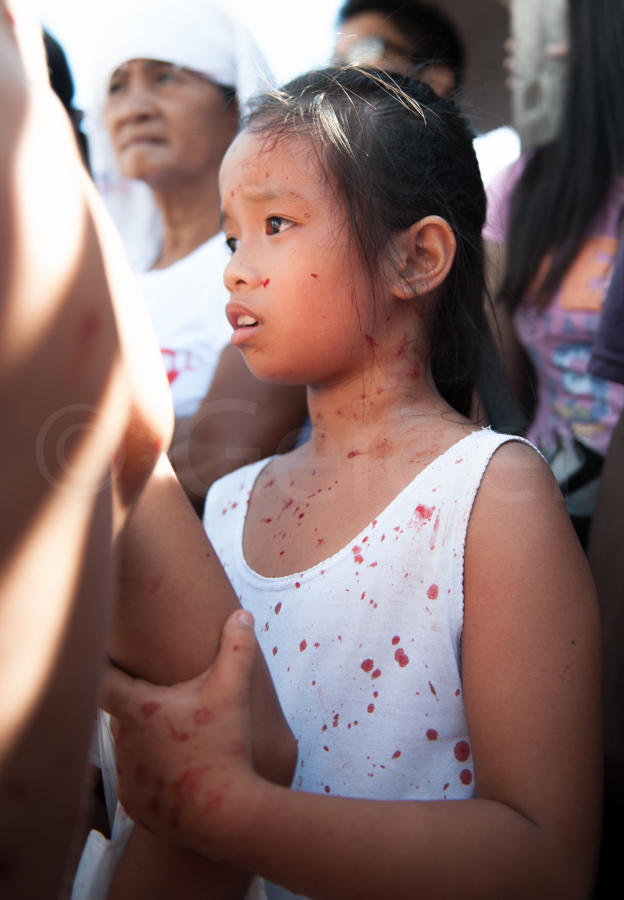 Crucifixion - girl watching