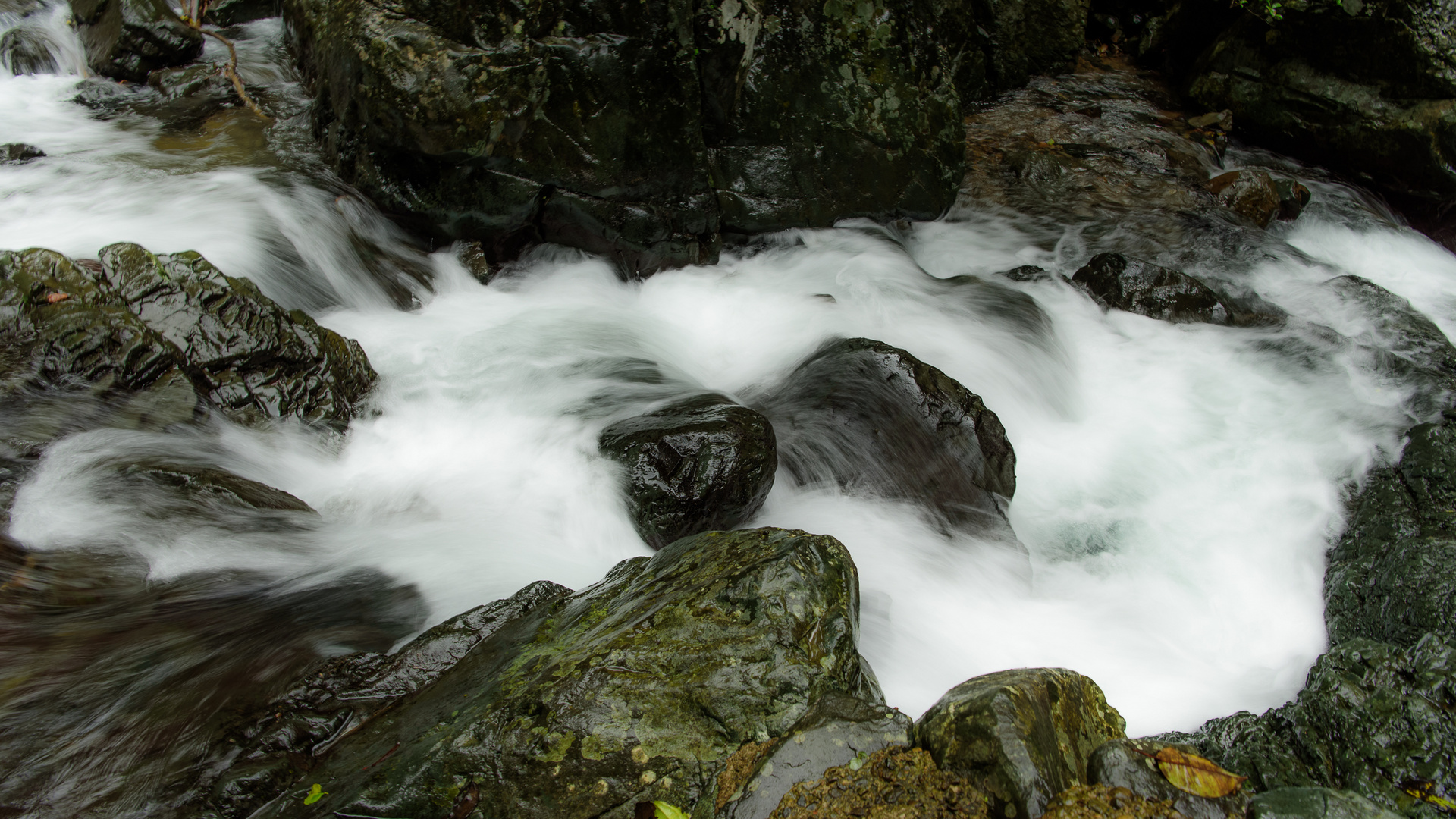 crystal streams runs kiss the rocks...