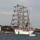 Cuauhtemoc beim Auslaufen am Sonntag