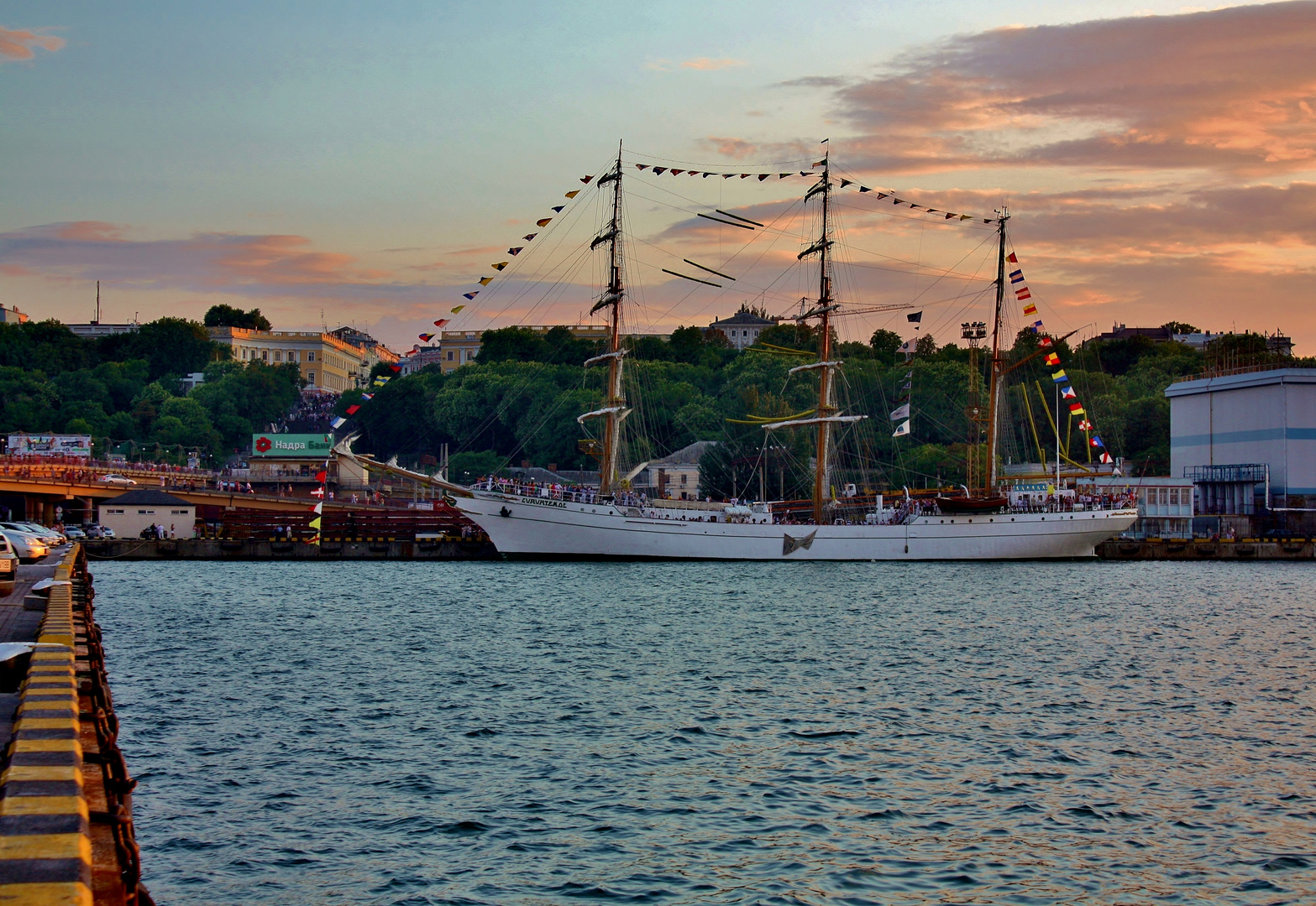 "Cuauhtemoc" in Odessa, Ukraine for a port and good will visit.