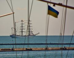 "Cuauhtemoc" in Odessa, Ukraine for a port and good will visit.