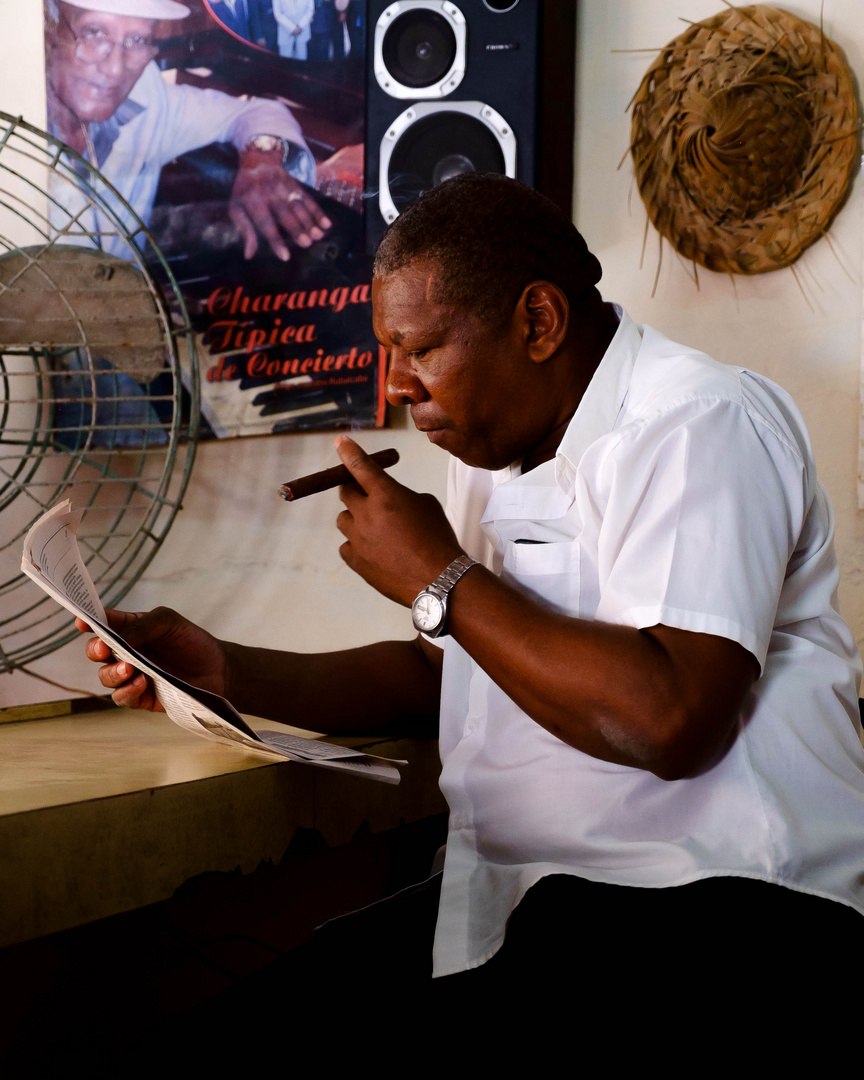 Cuba | A Cuban man smoking a cigar