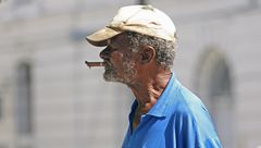 Cuban cigar smoker